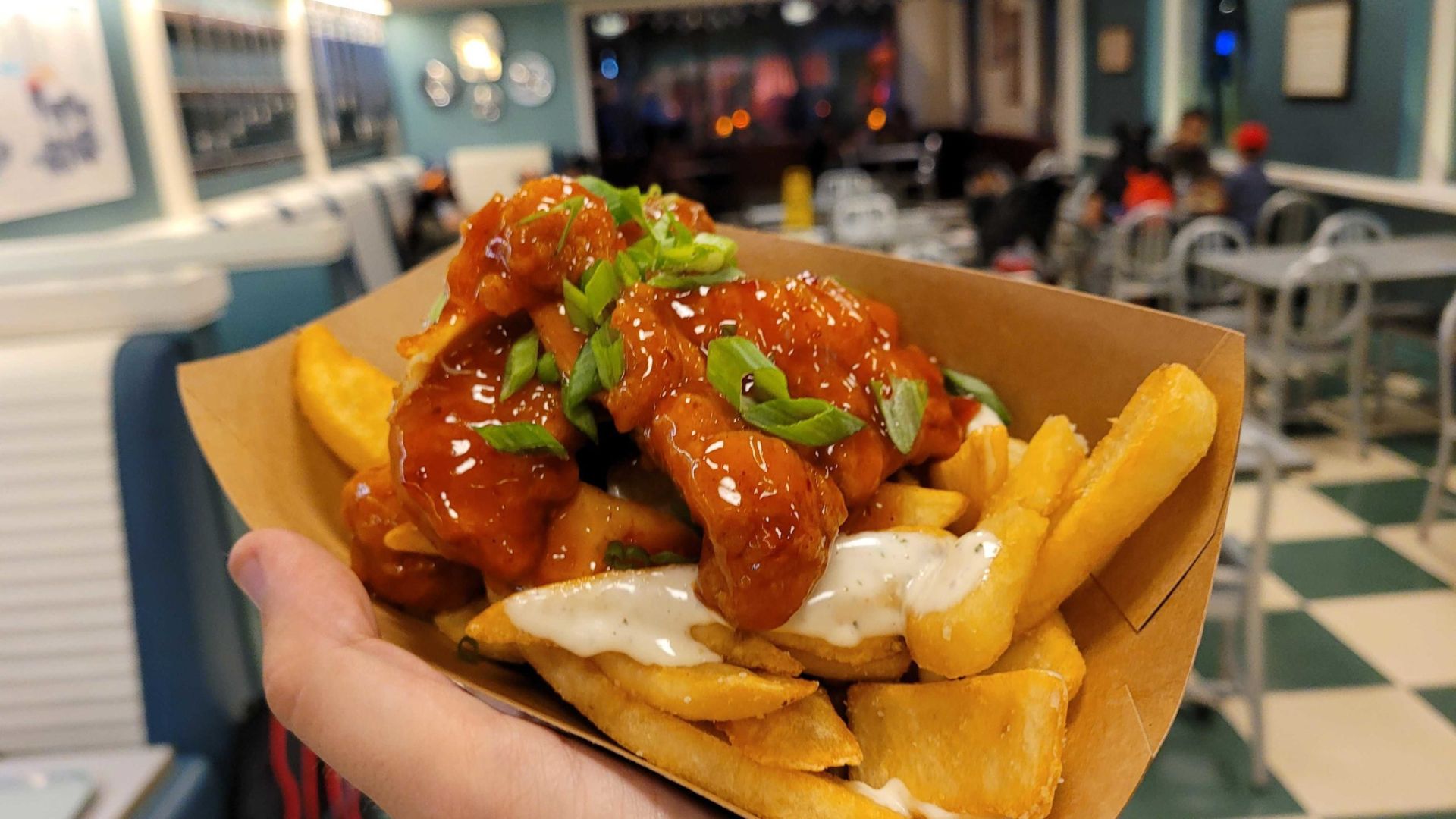 Fried Chicken Dinner at Flo's V8 Cafe