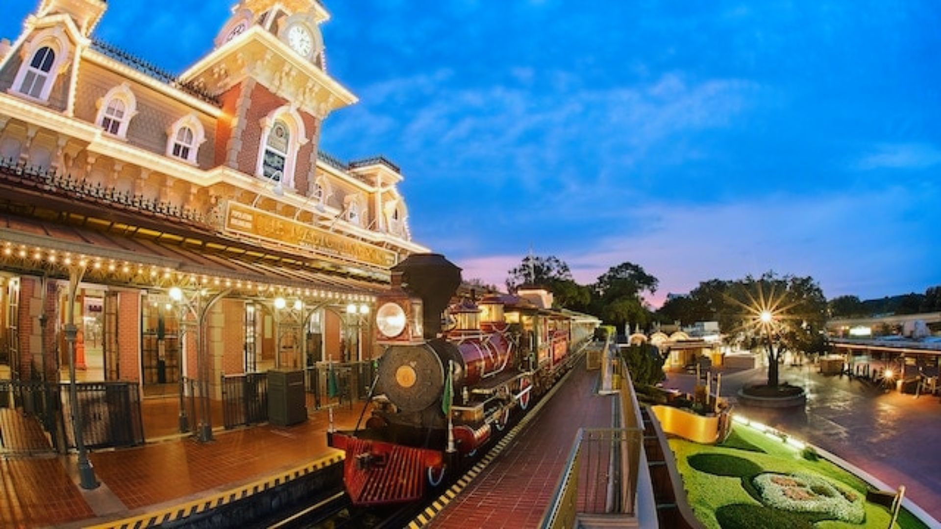 A vibrant view of Disneyland's Magic Kingdom Park, showcasing iconic attractions and joyful visitors enjoying the magical atmosphere.