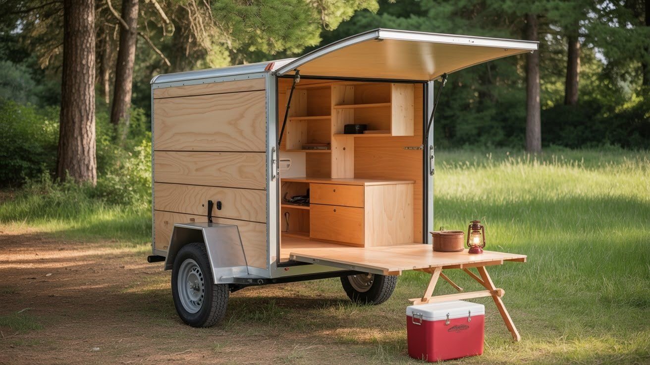 Boxdrop Camper on Small Utility Trailer
