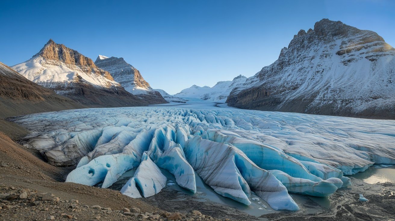 Columbia Icefield and Athabasca Glacier