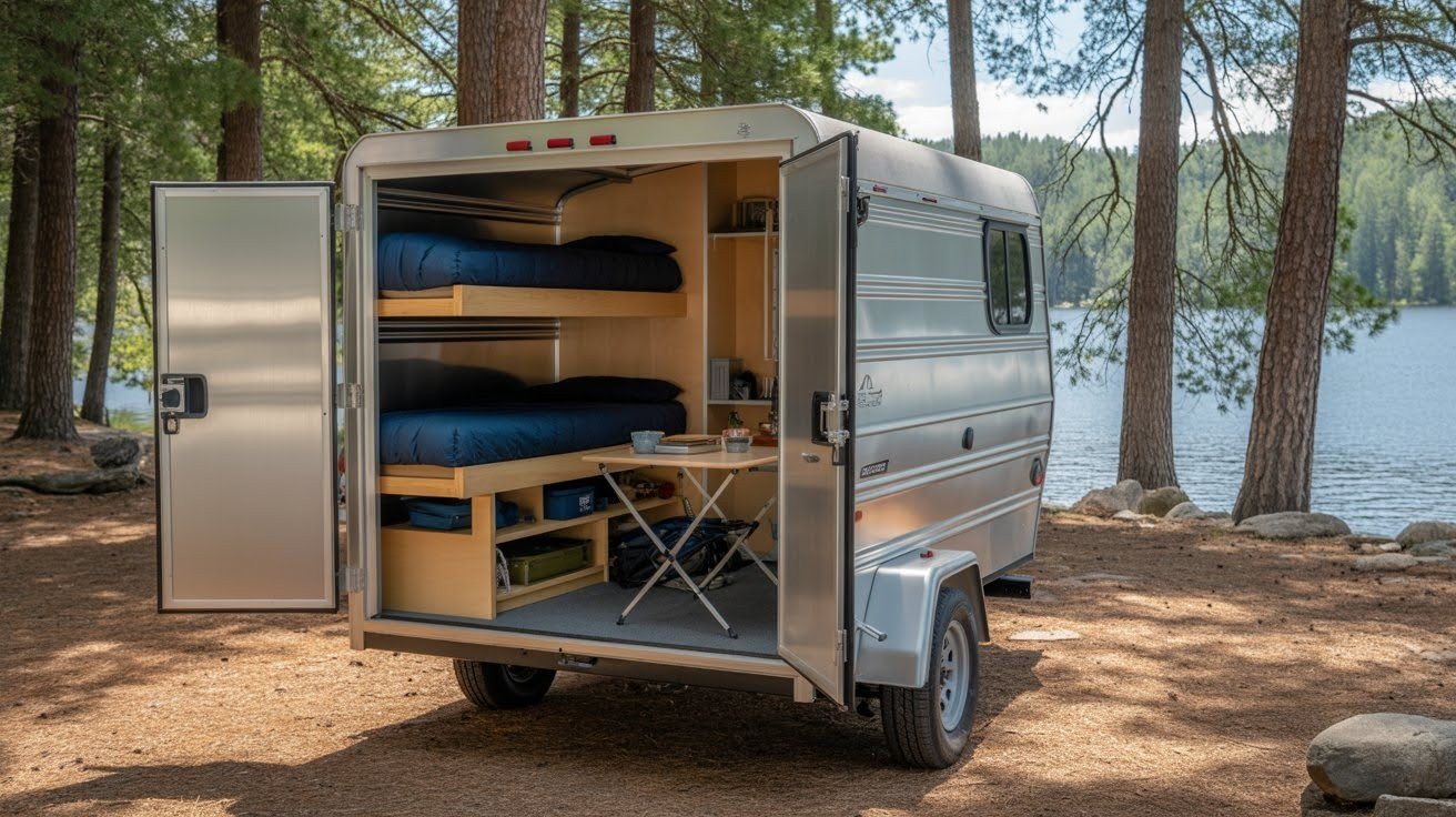 Converted Enclosed Utility Trailer Camper