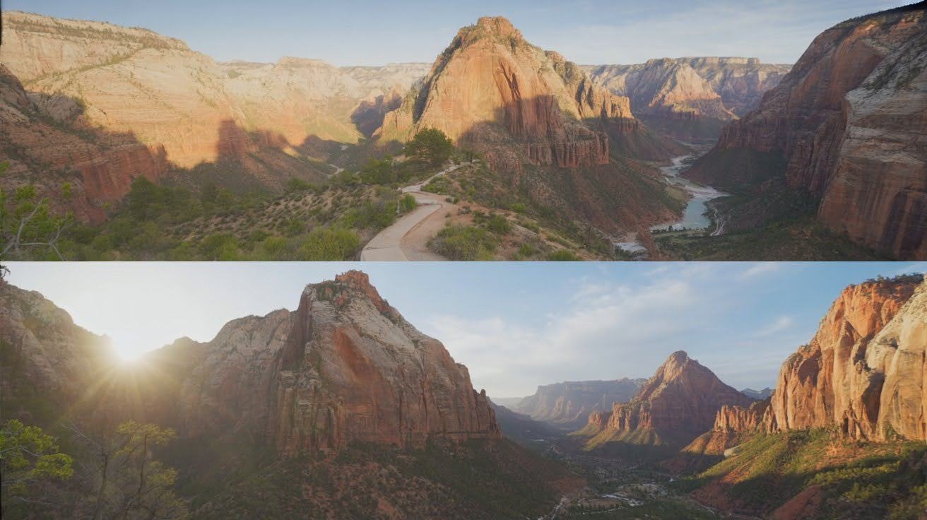 Zion Canyon and Angels Landing