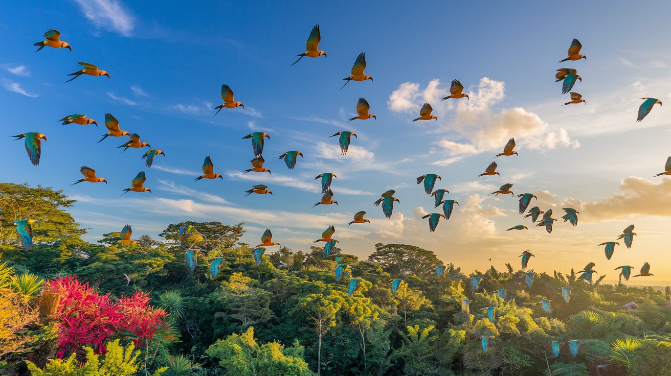Feathered Friends in Flight