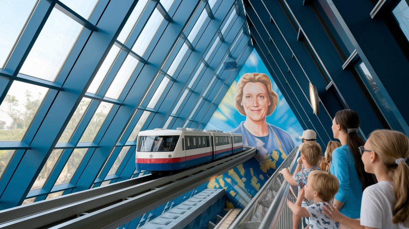 Monorail Travels Directly Through the Resort