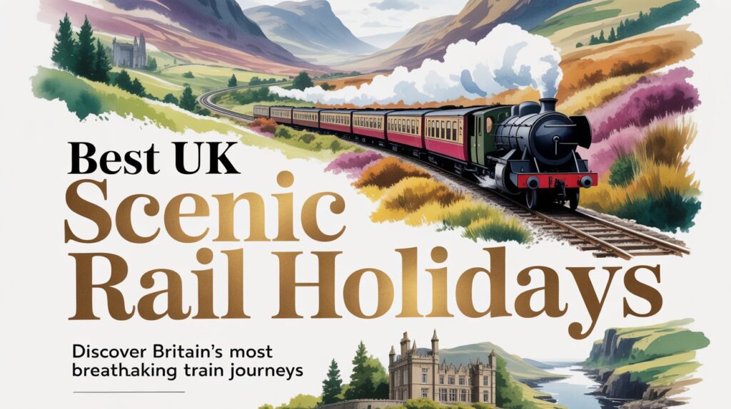 Scenic UK rail holiday destinations showcasing beautiful landscapes and iconic train routes.