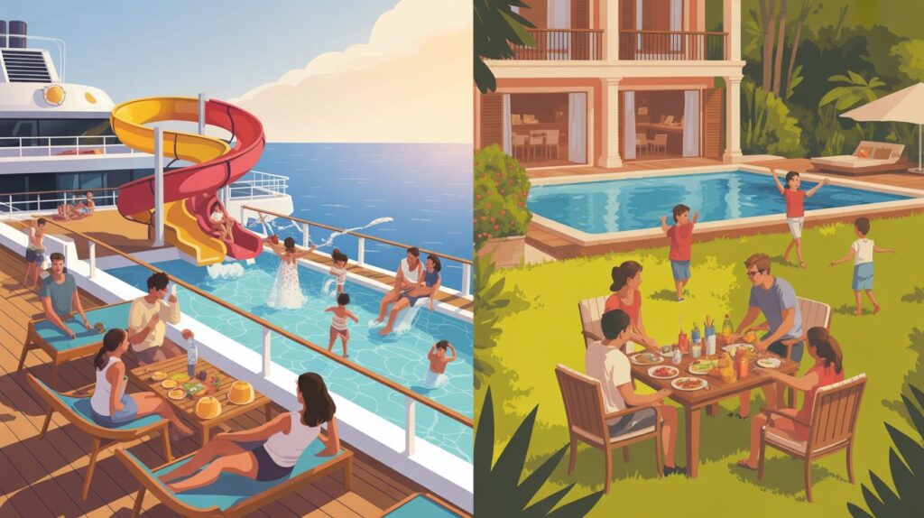 Cruise holiday vs villa holiday with kids