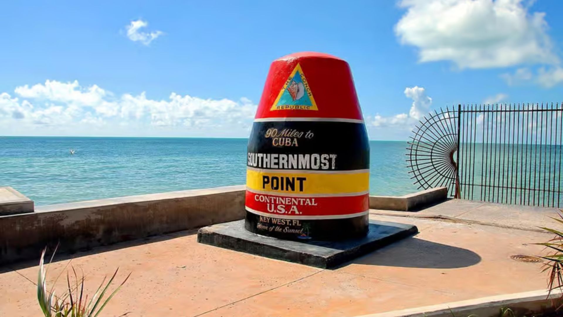 A vibrant buoy rests on a key, symbolizing the connection to the keys with its colorful design.