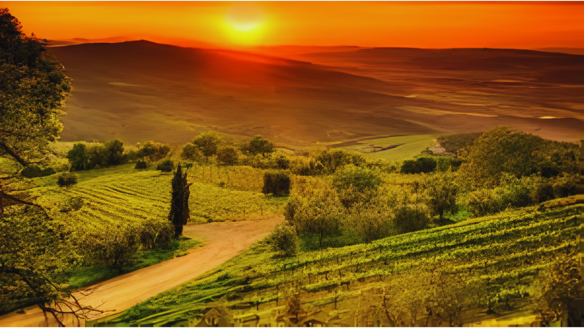 Sunset Views Over the Chianti Hills