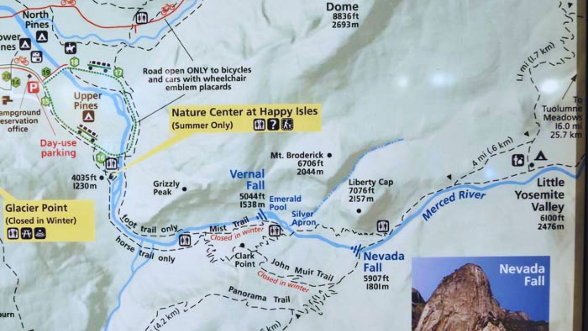 Dewey Point Yosemite Trail Map