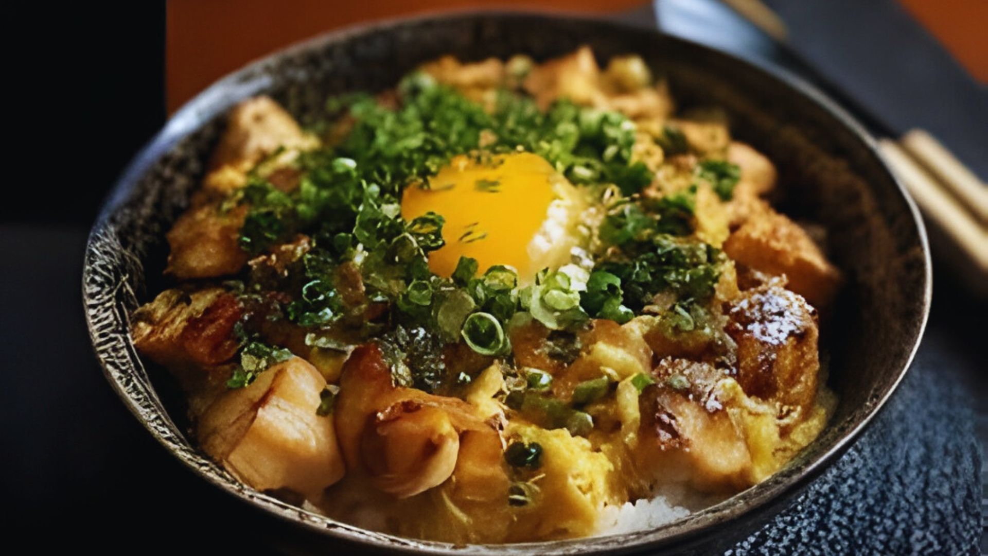 A bowl of food topped with a perfectly cooked egg, showcasing a colorful and appetizing meal.