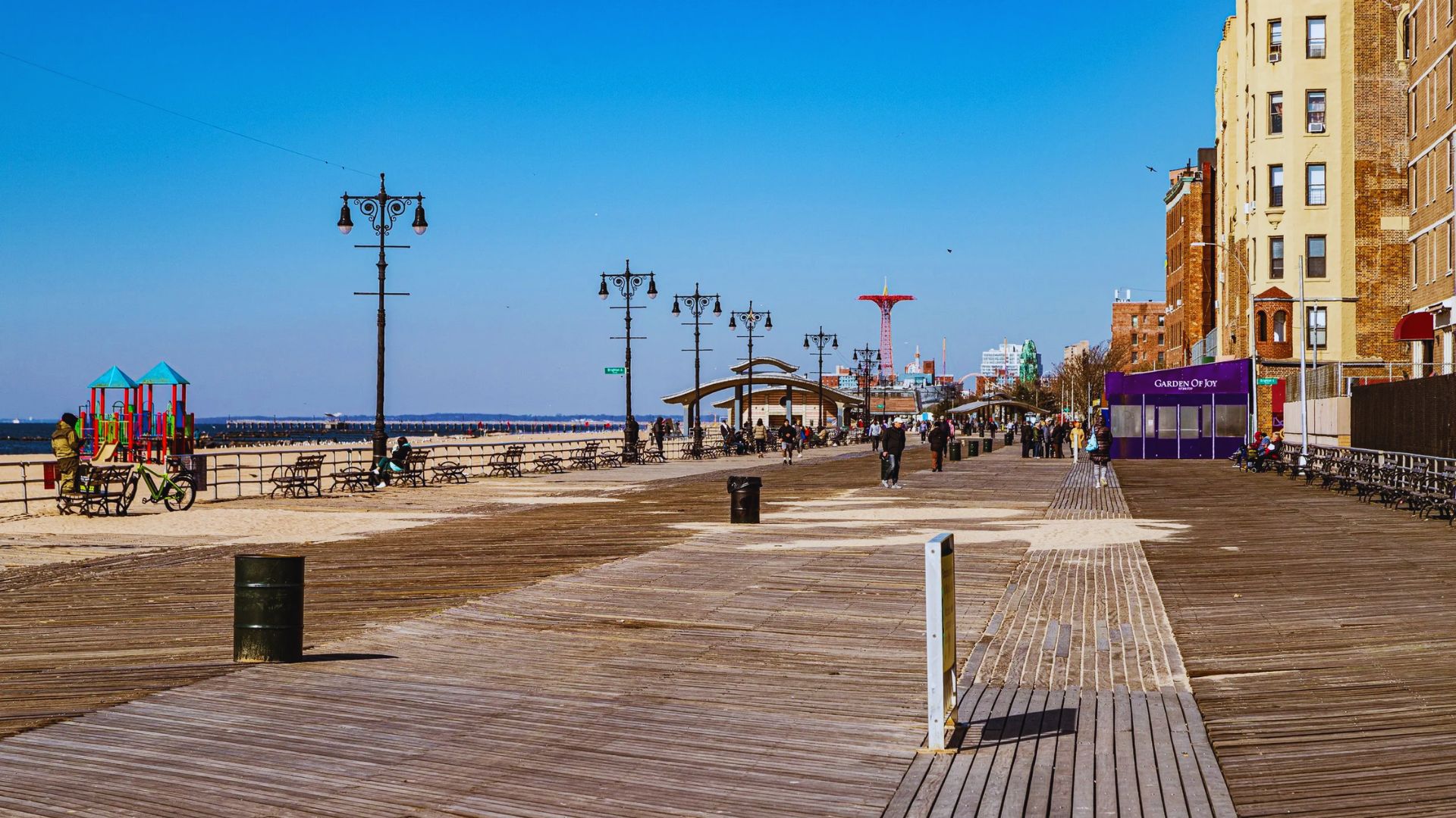 A clear blue sky with no clouds, showcasing a vibrant and serene atmosphere.