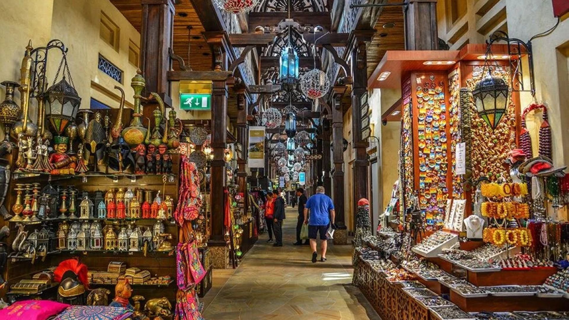 A bustling old market interior filled with various items, showcasing a vibrant array of goods and unique finds.