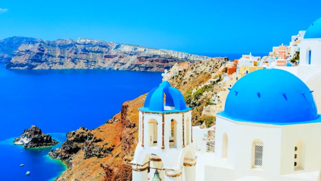 A travel guidebook featuring Greece, showcasing its landscapes, culture, and historical sites.