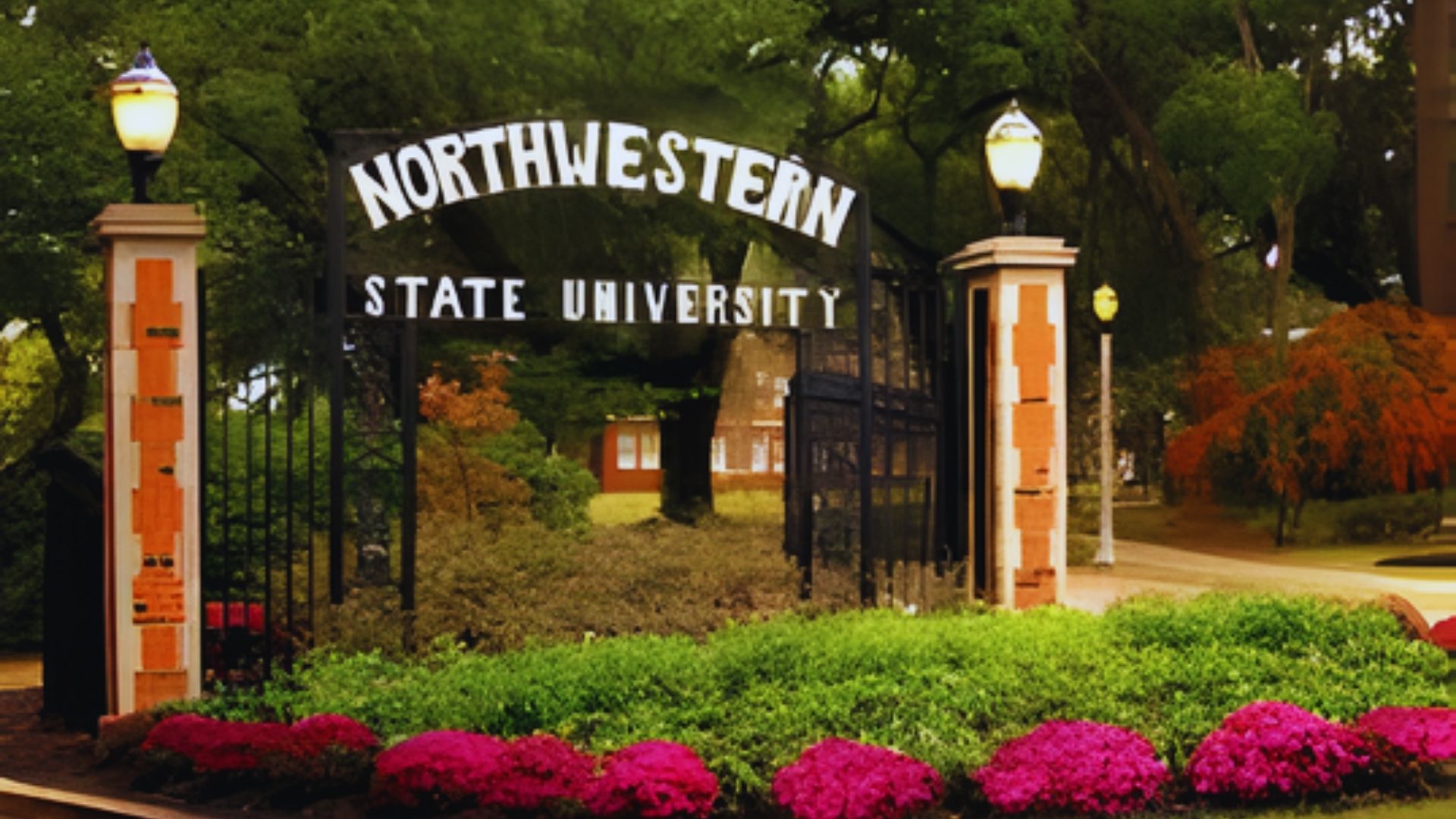Northwestern State University sign at North Central Missouri, showcasing the institution's name and location.