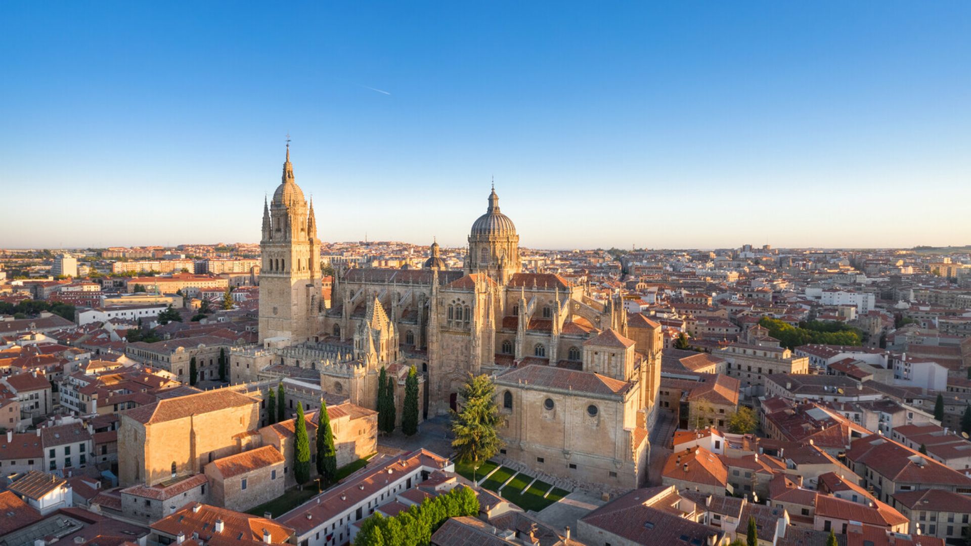 Aerial view of Santander, Spain, showcasing its coastal landscape, urban architecture, and vibrant city life.