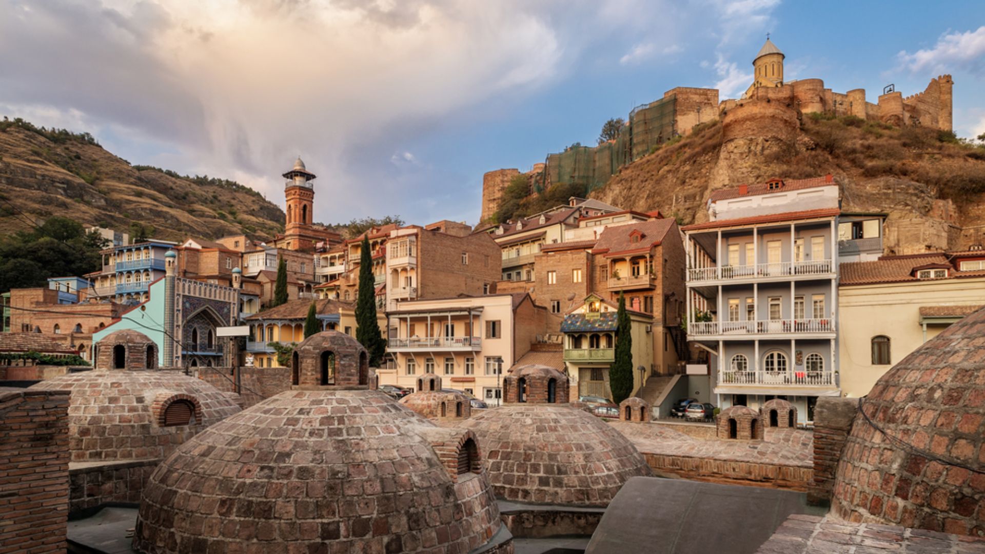 Historic buildings and cobblestone streets of Kars, Turkey, showcasing the charm of its old town.