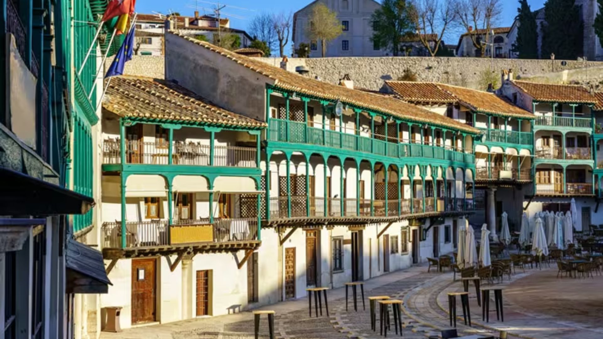 Scenic view of the historic old town of Sanlúcar de Barrameda, Spain, showcasing traditional architecture and narrow streets.