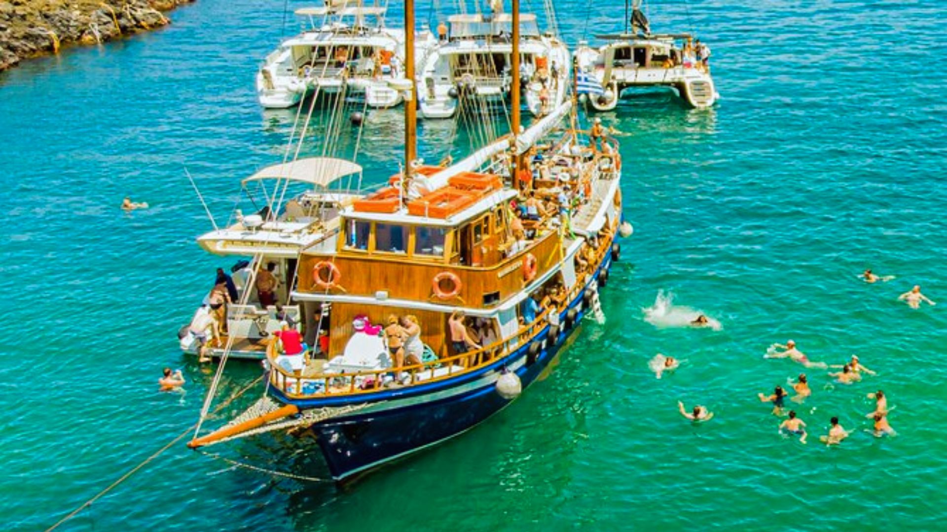 Take a Volcano and Hot Springs Boat Tour