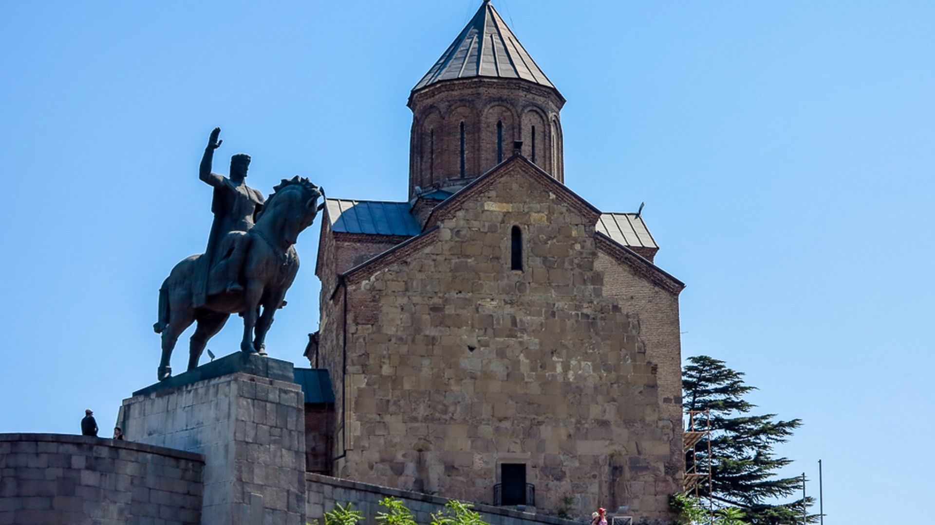 . Visit Metekhi Church and the Statue of King Vakhtang Gorgasali