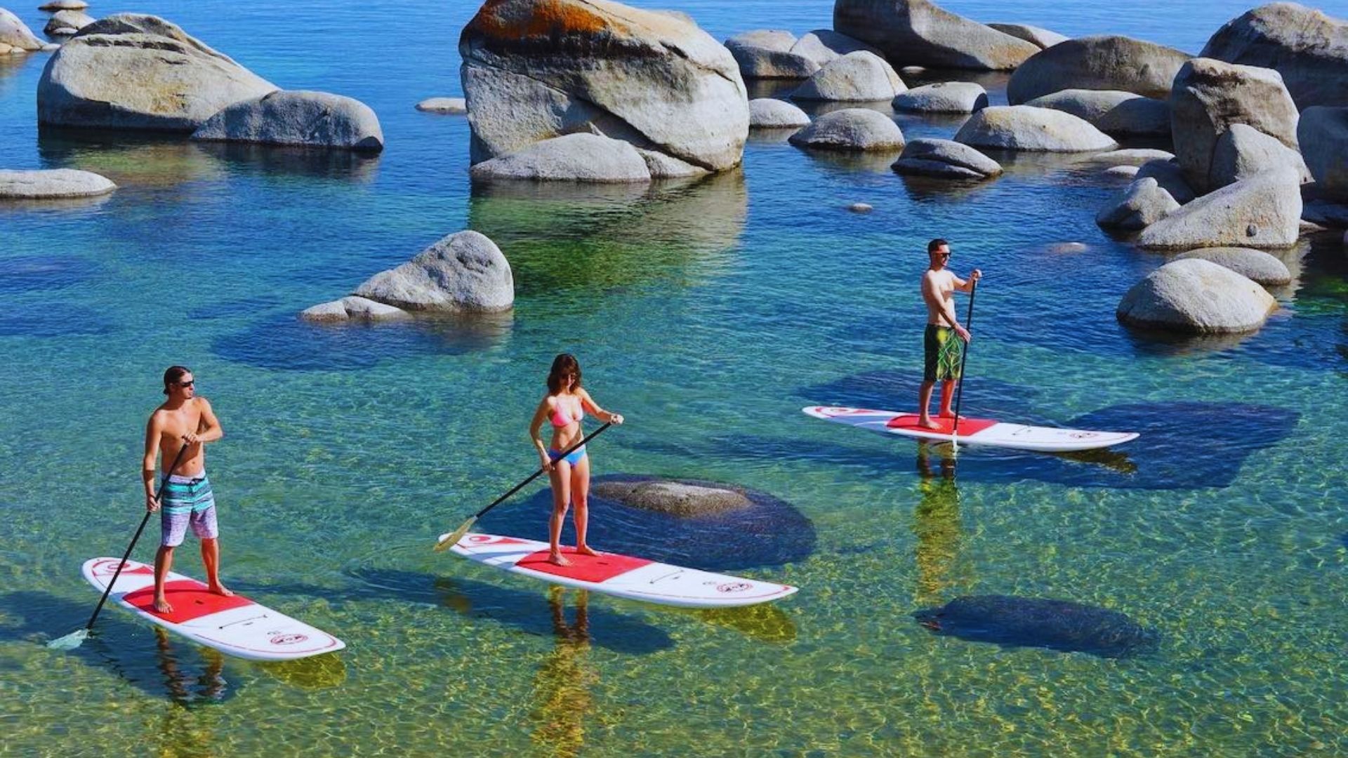 Paddleboarding on Lake Tahoe