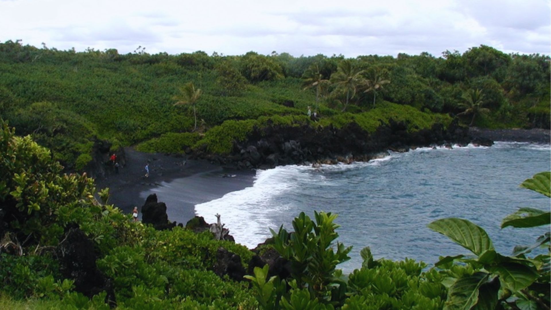 Wai'anapanapa State Park Black Sand Beack