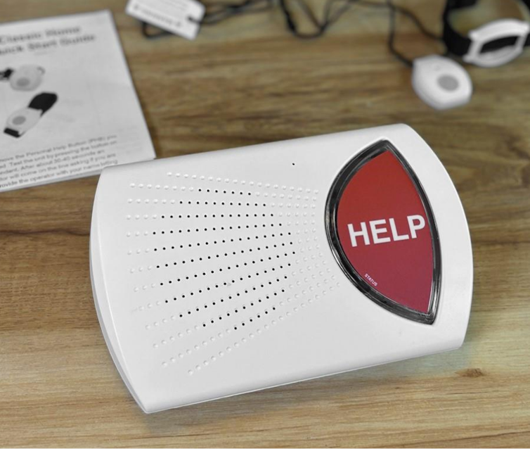 Wireless alarm system designed to alert individuals to fires or emergencies with audible and visual signals.