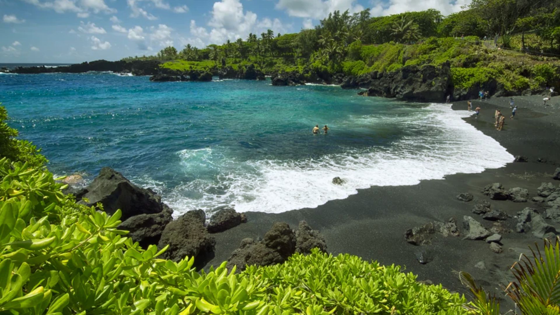 See Black Beach's Special Black Sand