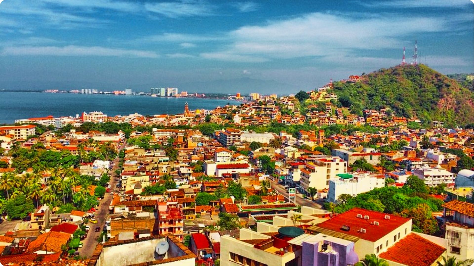Find Puerto Vallarta’s Old Town with red-tiled roofs, colorful streets, and views of Banderas Bay.
